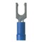 Panduit Fork Terminal, #8 Stud Size, 14 AWG, 600 V, Vinyl Insulated, Blue, Crimp Termination Only, 1000 PK PV14-8LF-M - alternate 1